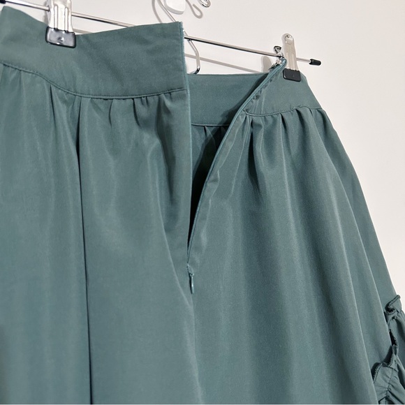 Mulla A-Line Ruffle Midi Skirt in Deep Grass size small - Picture 5 of 6
